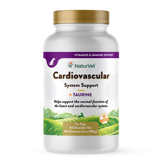 NaturVet Cardiovascular Support Tablets with Taurine for Heart Health | 60ct
