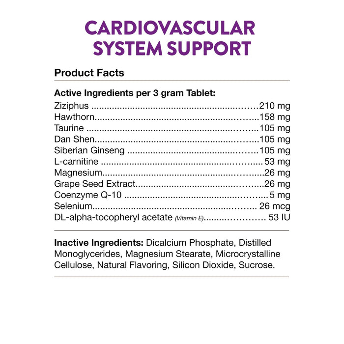 NaturVet Cardiovascular Support Tablets with Taurine for Heart Health | 60ct