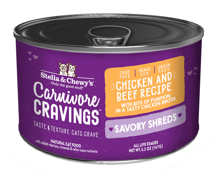 Stella & Chewy's Carnivore Cravings Savory Shreds Chicken & Beef in Broth | 5.2oz