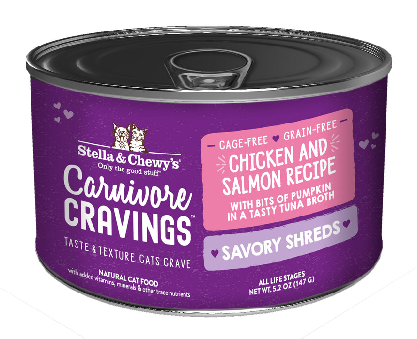 Stella & Chewy's Carnivore Cravings Savory Shreds Chicken & Salmon in Broth | 5.2oz