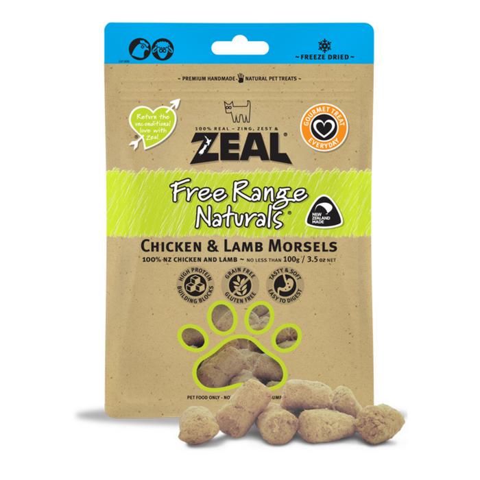 Zeal Freeze-Dried Chicken & Lamb Morsels | 100g