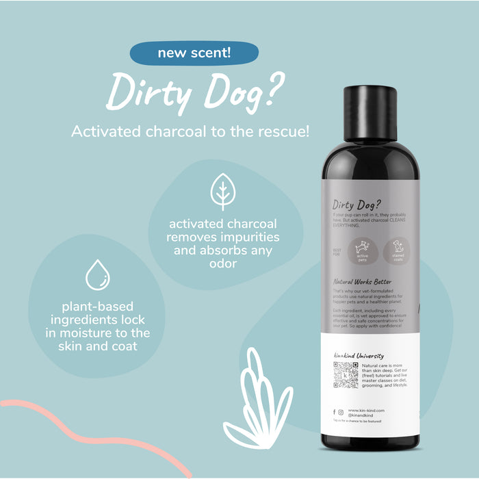 kin+kind Charcoal Deep Clean Shampoo for Dogs | Patchouli